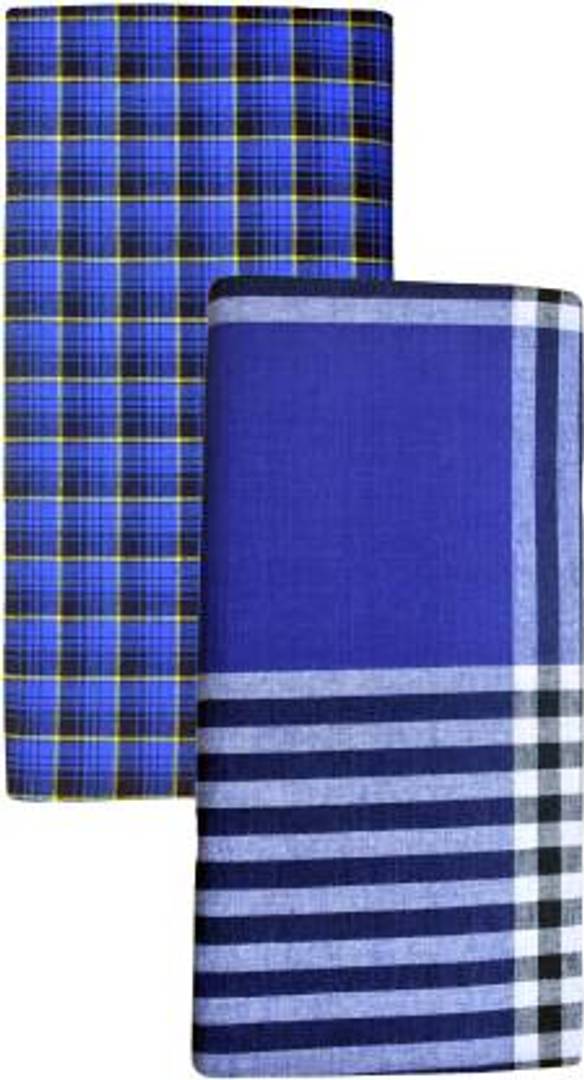 Buy 1 Get 1 Free Men Multicoloured Cotton Checked Without Pocket Lungis