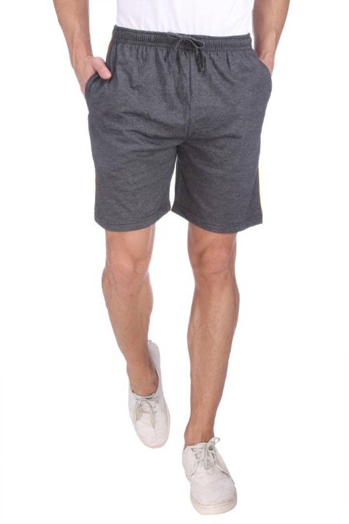 Men’s Cotton Long Shorts for All Fitness Activities. (CARBON).