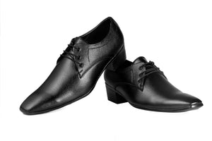 Stylish Black 6 inch Height Increasing Formal Shoes for Men