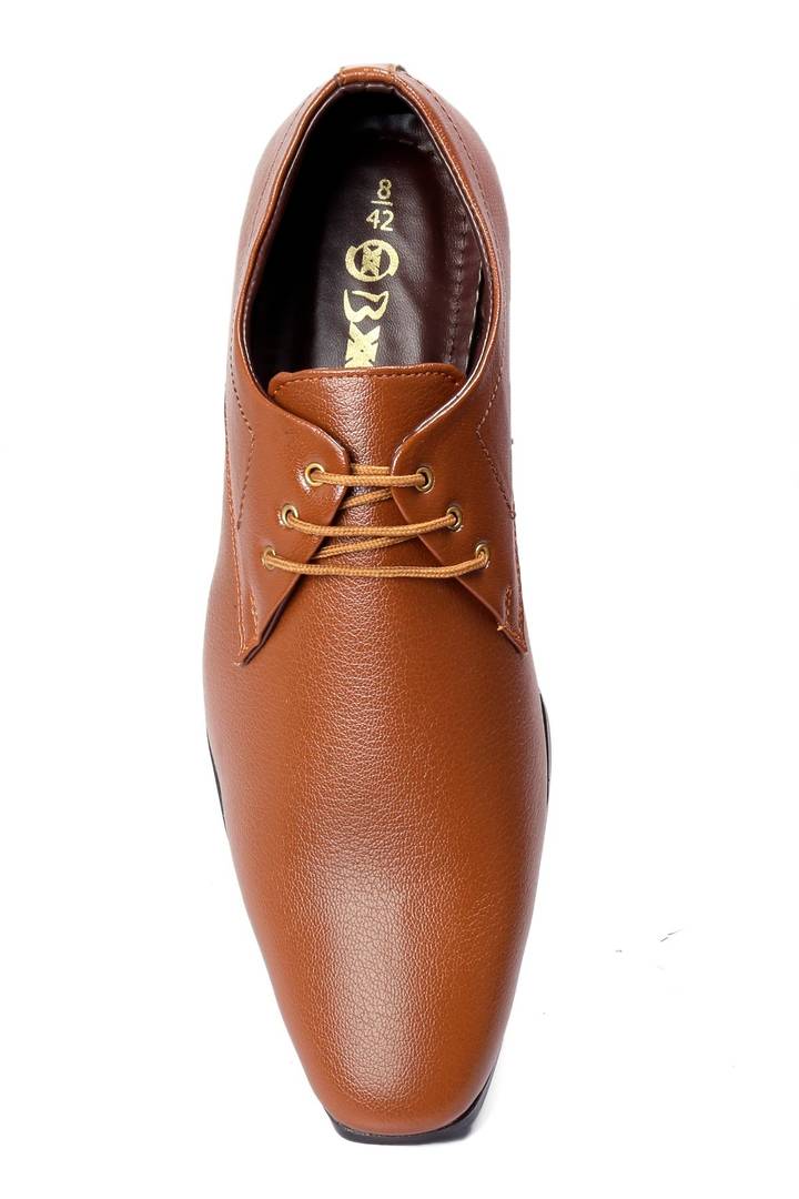 Premium Tan Synthetic Leather Formal Shoe For Men