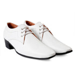 Premium White Synthetic Leather 6 inch height increasing Formal Shoe For Men