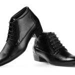 Premium Black Synthetic Leather 6 inch height increasing Formal Shoe For Men