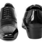 Premium Black Synthetic Leather Height Increasing Formal Shoe For Men
