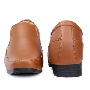 Premium Tan Faux Leather Formal Shoe For Men