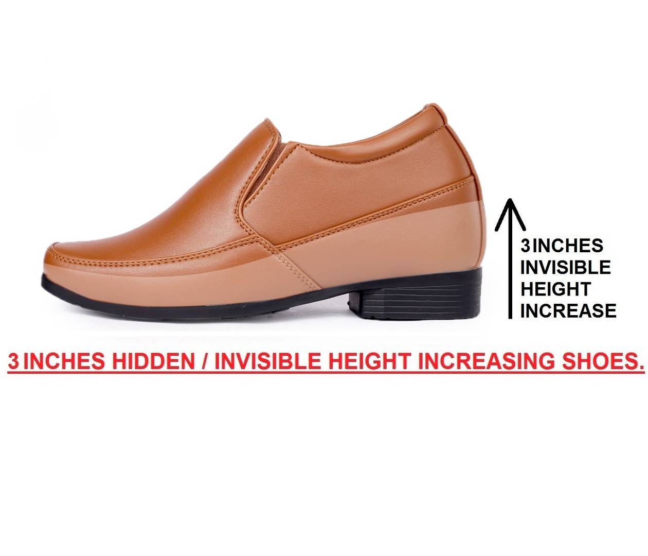 Premium Tan Faux Leather Formal Shoe For Men