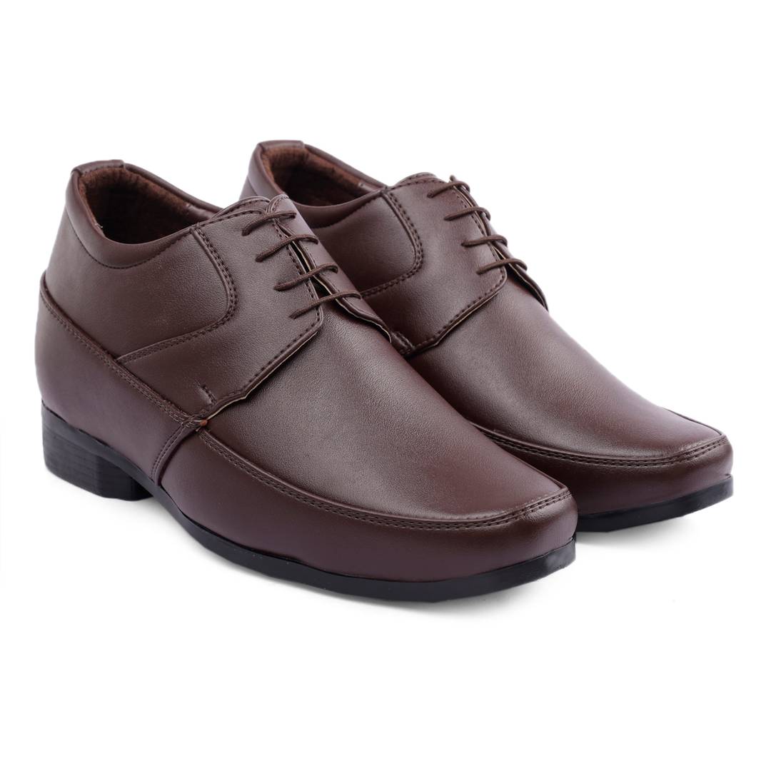 Premium Brown Faux Leather Formal Shoe For Men