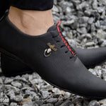 Black Partywear Synthetic Leather Casual Shoes for Men