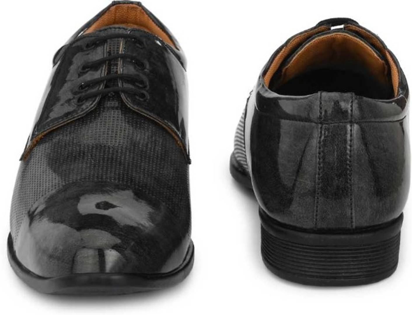 Men's Stylish Black Faux Leather Formal Shoes