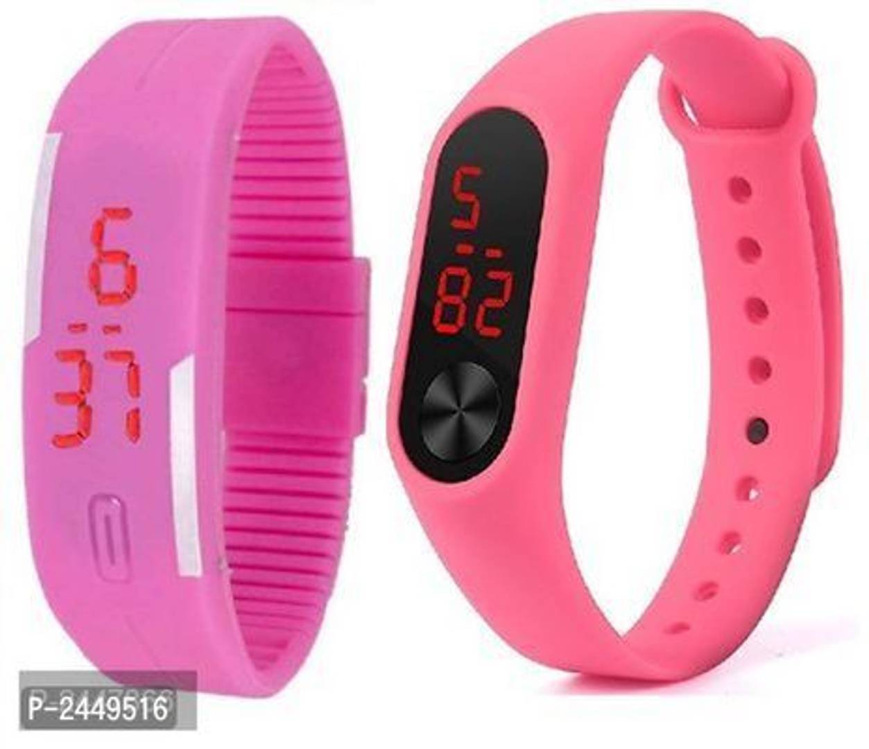Pack OF 2 Rubber Digital Watch