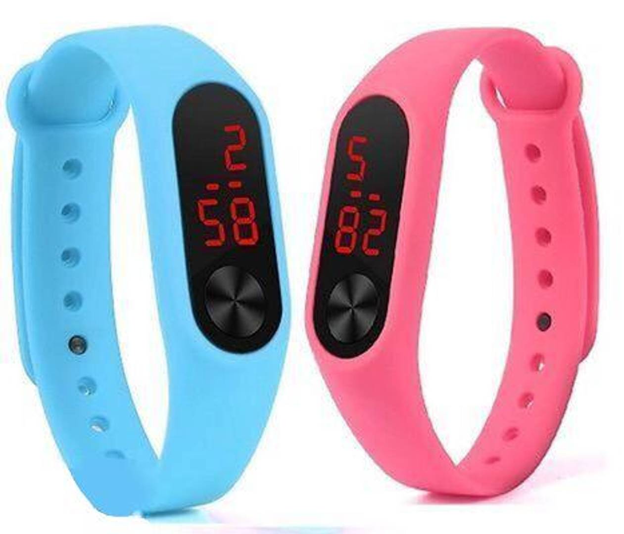 Pack Of 2 Rubber Digital Watch