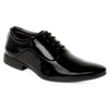 Premium Oxford Class Designer Patent Leatherette Shining Jet Black Lace-Up Party Formal Shoes