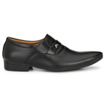 Premium Napa Leather Black Slip On Office Party Wear Formal Shoes