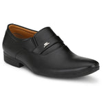 Premium Napa Leather Black Slip On Office Party Wear Formal Shoes