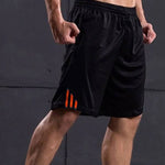 Men Black Polyester Regular Fit Sports Shorts