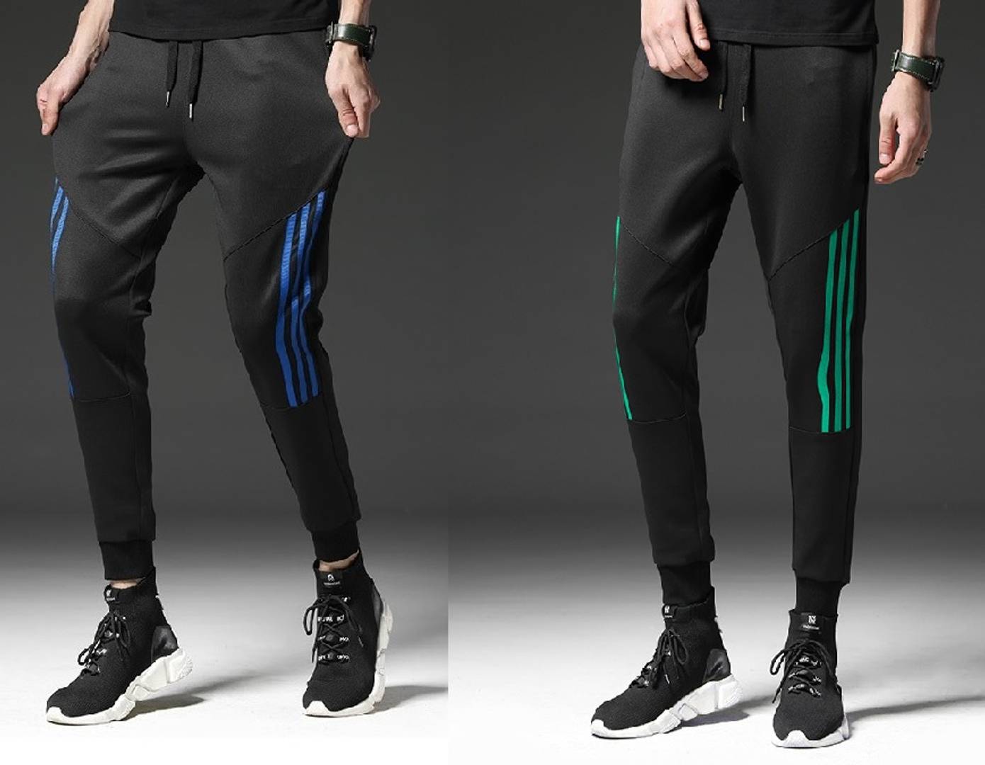Men Black Solid Polyester Slim Fit Joggers (Pack of 2)
