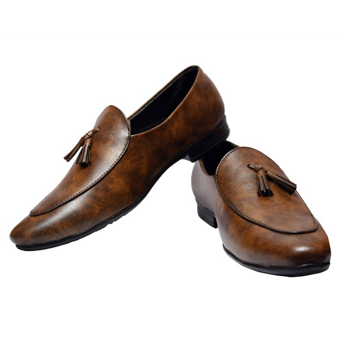 Brown Synthetic Leather Loafer Shoe For Men