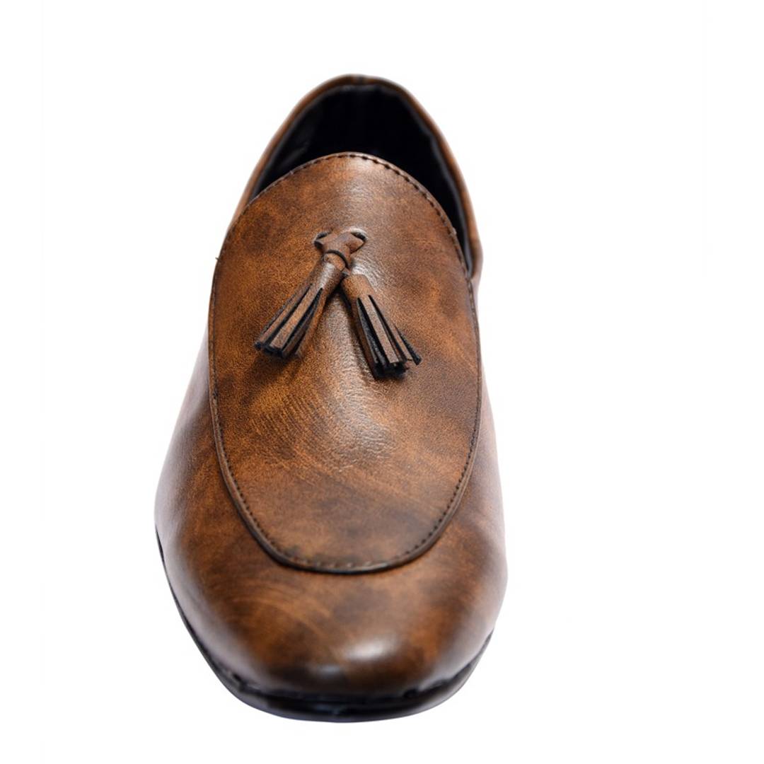 Brown Synthetic Leather Loafer Shoe For Men