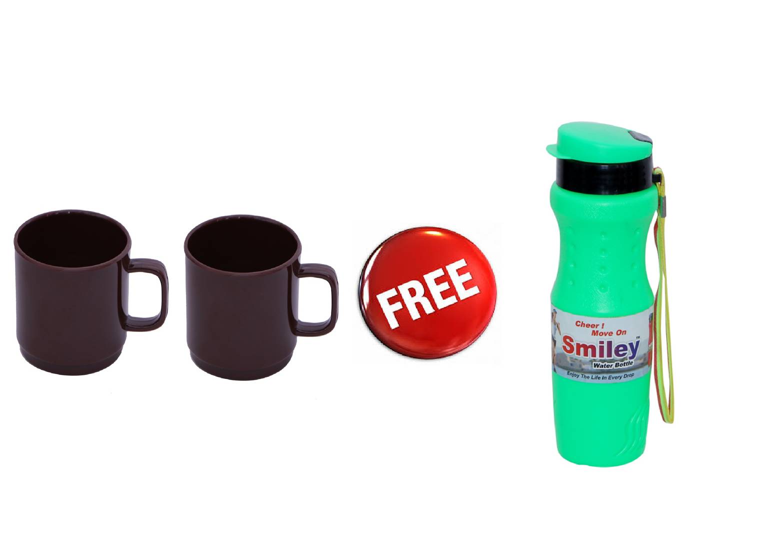 Combo Buy 2 Cups And Get 1 750 ml Bottle Free