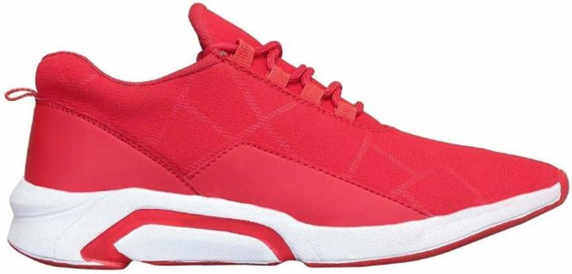Stylish Red Solid Mesh Sneakers For Men