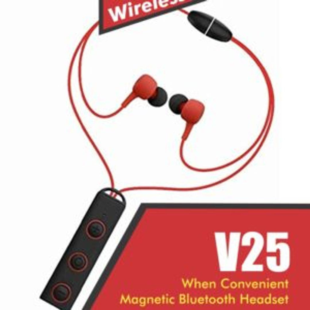 Wireless Magnetic Bluetooth V25 Earphone