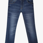 Stylish Denim Blue Dyed Regular Fit Jeans For Boys