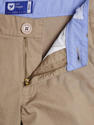Stylish Cotton Khaki Solid Formal Trouser For Boys