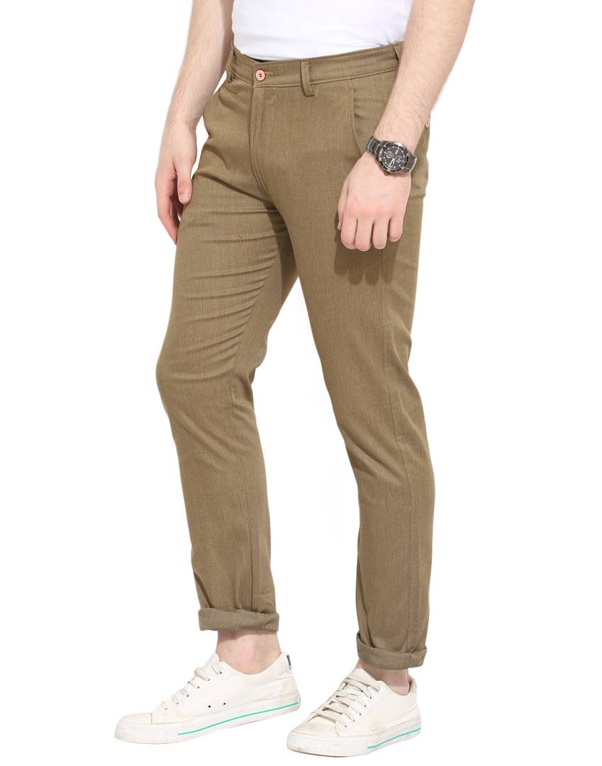 Buy BLACKBERRYS Green Solid Cotton Stretch Regular Men's Trousers |  Shoppers Stop