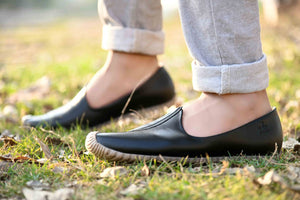 Men's Black Synthetic Leather Solid Casual Shoes
