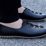 Men's Black Synthetic Leather Solid Casual Shoes