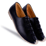Men's Black Synthetic Leather Solid Casual Shoes