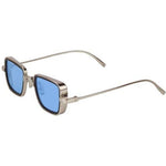 Trendy Blue Metal Square Sunglass For Men And Boys