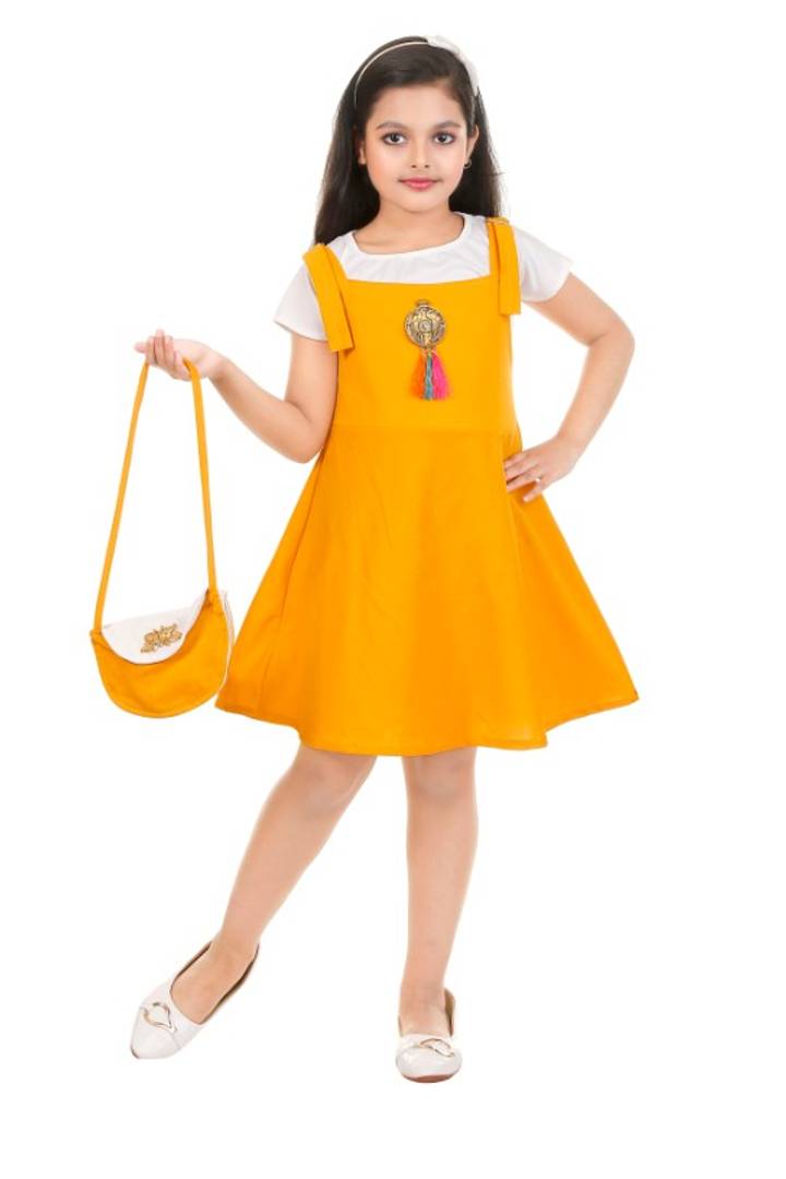 Girls Party wear dungri frock with a set of bag