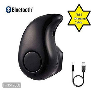 Mini Wireless Kaju Stereo-Bluetooth 4.1 Headset With Mic For All Smartphones (Black) With Free Charging Cable