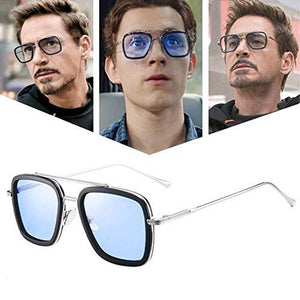 Tony Stark Square Metal Sunglasses For Men & Women