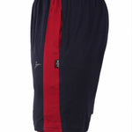 Navy Blue Cotton Solid Regular Shorts