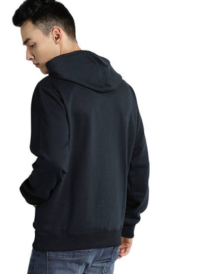 Full Sleeve Bird Print Hooded Sweatshirt For Mens