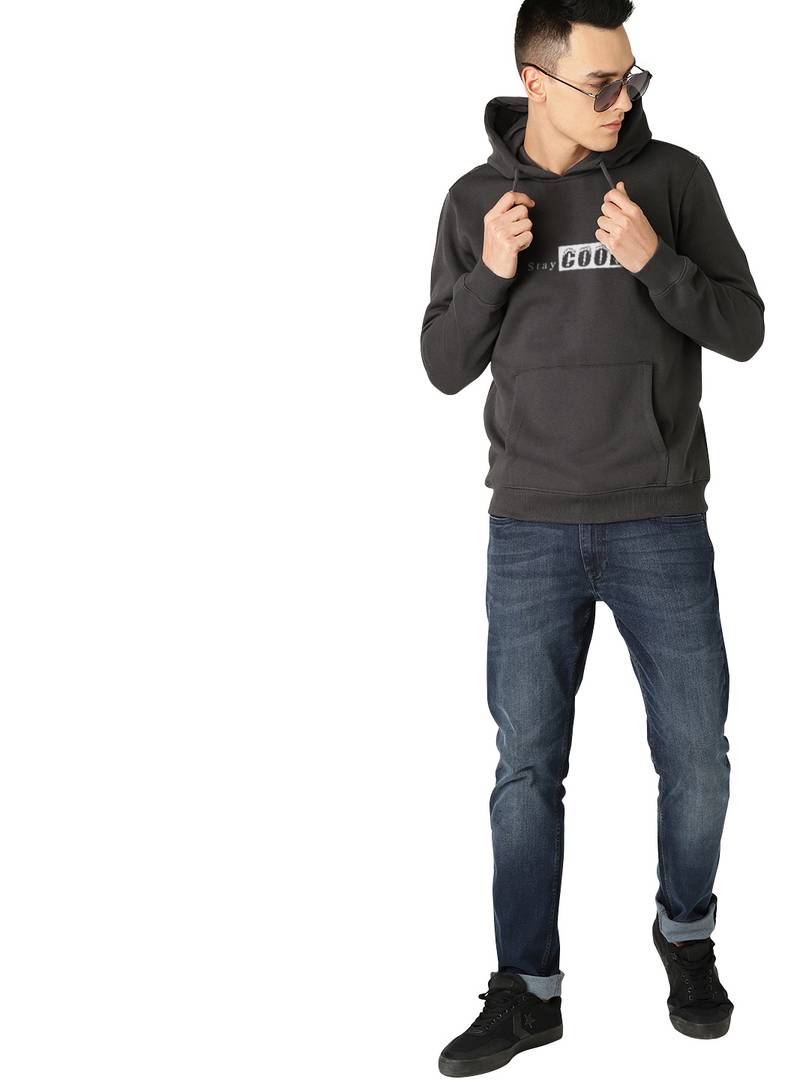 Full Sleeve COOL Print Hooded Sweatshirt For Mens