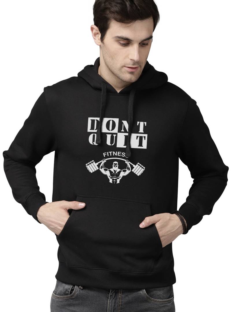 Full Sleeve FIT Print Hooded Sweatshirt For Mens