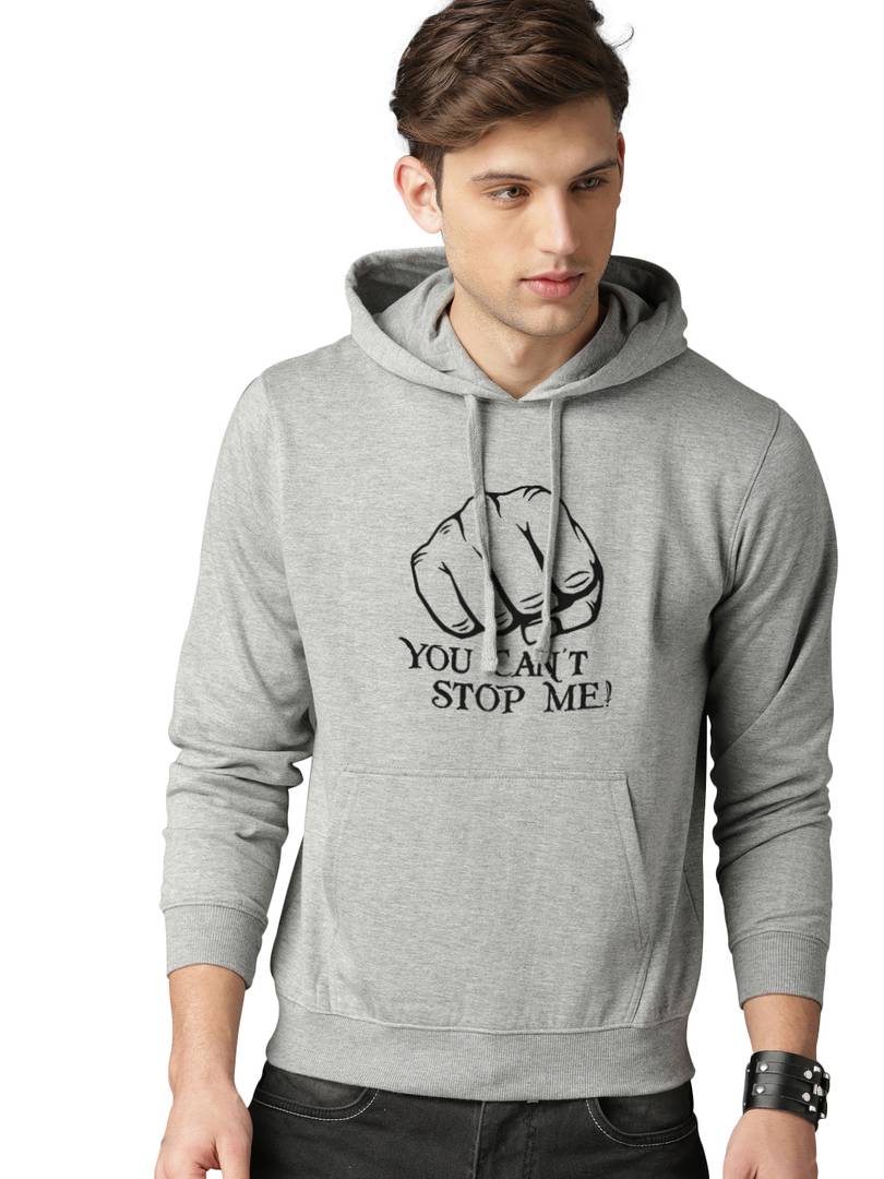 Full Sleeve PUNCH Print Hooded Sweatshirt For Mens