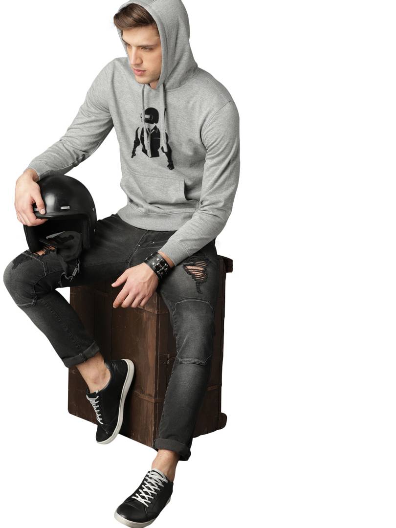 Full Sleeve PUBG Print Hooded Sweatshirt For Mens