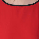 Women's Red Frill Top