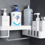 Plastic Bathroom Toiletry Holder Bathroom Shelf Without Drill & Nail,Easy Installing - (White)