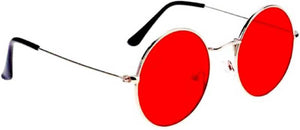 Premium Red Metal Frame Unisex Sunglasses (Set Of 2)