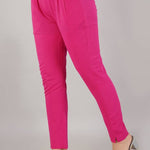 Women Cotton Flex Solid Trouser Pant