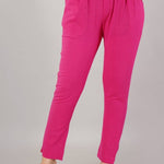 Women Cotton Flex Solid Trouser Pant