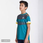 Boy's Green Polyester Printed Tees
