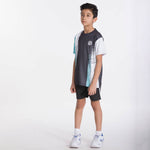 Boy's Blue Polyester Printed Tees