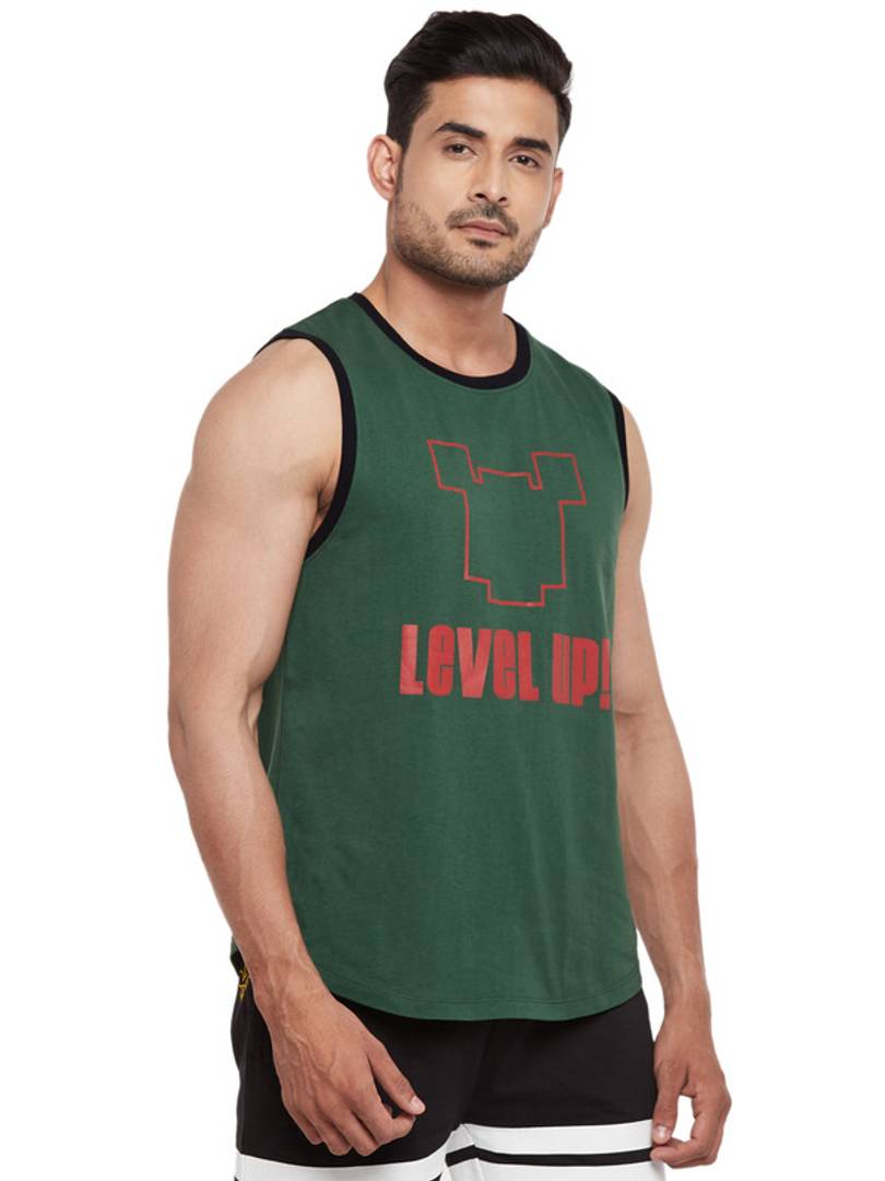 Mickey and Friends Level Up Active Round Neck Sleeveless Vest For Men