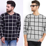 Stylish Cotton Printed Round Neck T-Shirt For Men (Pack Of 2)