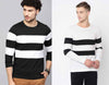 Stylish Cotton Colourblocked Round Neck T-Shirt For Men (Pack Of 2)